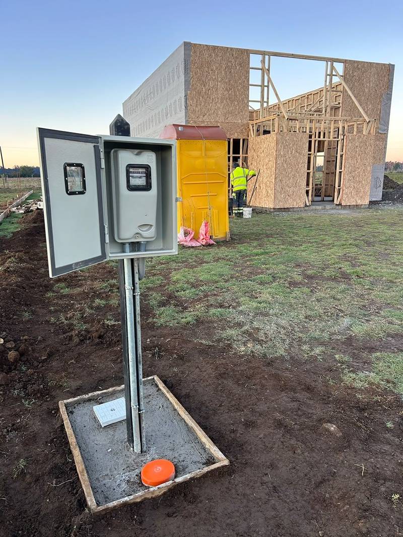 Empalme eléctrico provisorio para obra en construcción